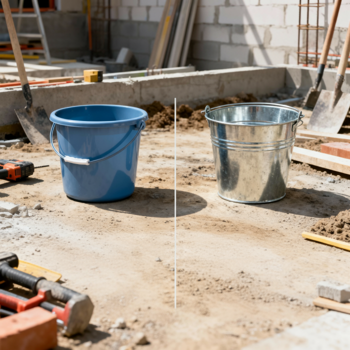 Пластиковые ведра в строительстве: почему они лучше металлических?